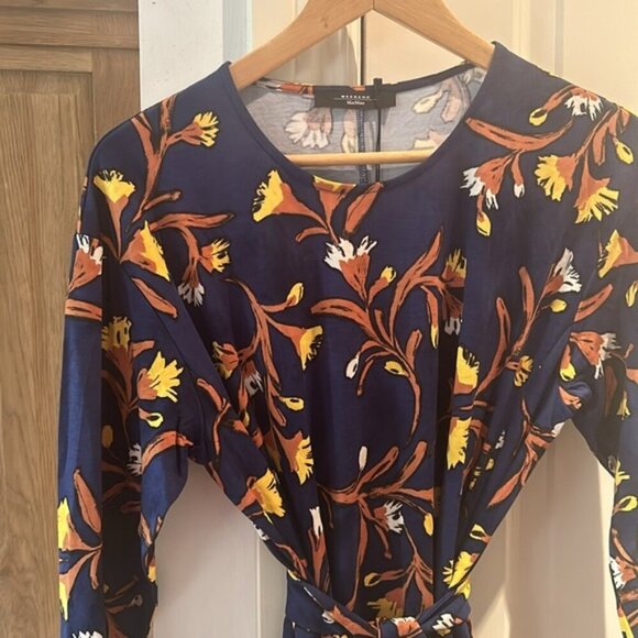 NWT WEEKEND MAXMARA M ARTEN FLORAL JERSEY DRESS - Picture 3 of 12